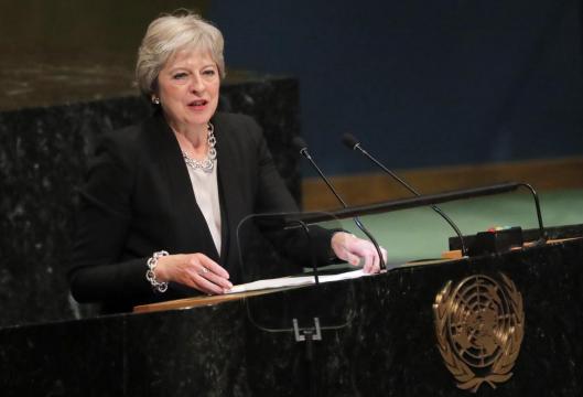 UK PM May challenges Trump with defense of multilateralism