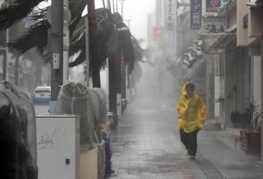 Powerful typhoon approaches southern Japan, charts course for main island