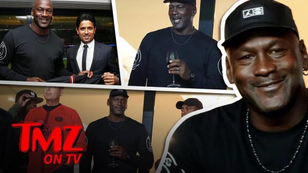 Michael Jordan Crushin Fancy Wine at PSG Soccer Game | TMZ TV