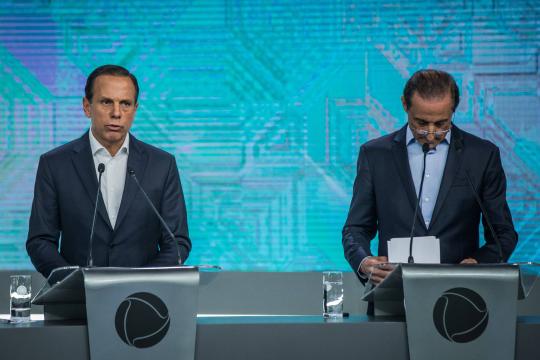 Doria e França antagonizam e batem boca em debate de candidatos ao governo