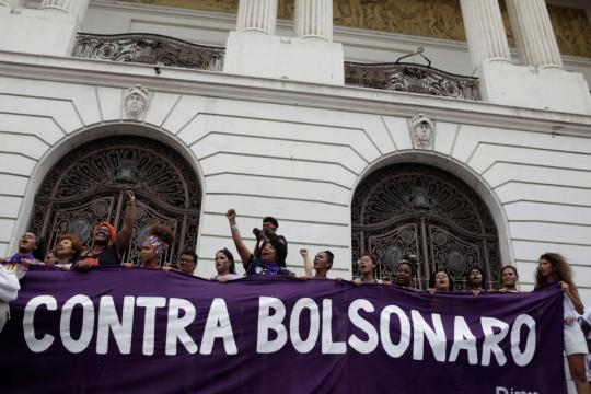 Brazilian women lead nationwide protests against far-right candidate