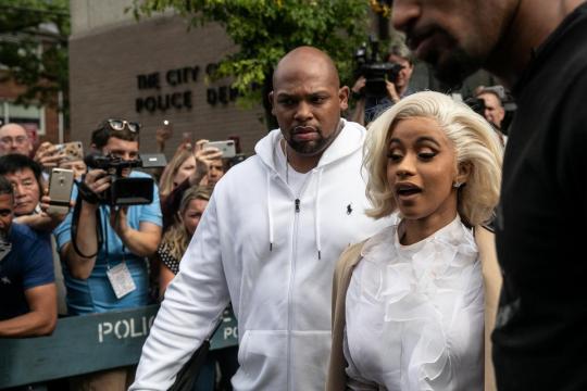 Rapper Cardi B surrenders to police in New York after assault complaint