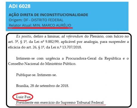 Fux substituiu Toffoli em outras ações