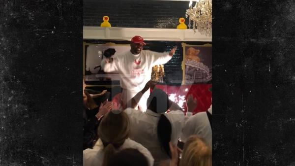Kanye West & Chance the Rapper Share Daddy Duty with Kids at Sugar Factory