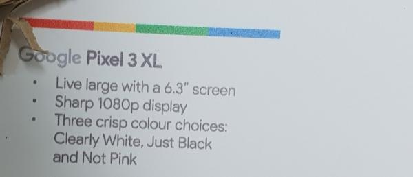 Google Pixel 3 and Pixel 3 XL screen specs and colors leak