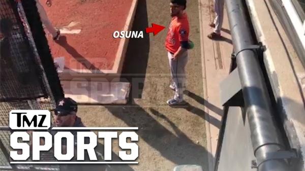 Astros Ryan Pressly Confronts Roberto Osuna Heckler, Youre Being a Dickhead | TMZ Sports