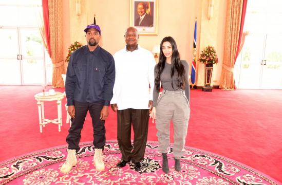 Kanye gives Ugandan leader sneakers, gets African name