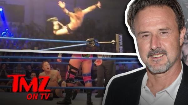 David Arquette Busts Crazy Moves At Wrestling Match | TMZ TV