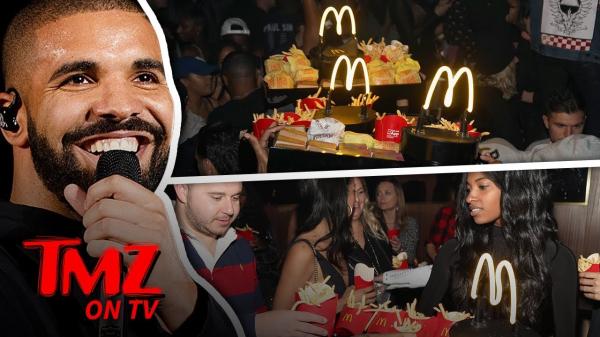 Drake Makes It Rain McDonalds In The Club! | TMZ TV