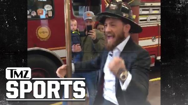 Conor McGregor Hooks Up Boston Firefighters With World Series Tickets!! | TMZ Sports