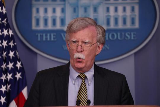 Bolton readies Moscow visit amid U.S. concerns about missile treaty