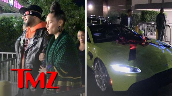 Alicia Keys Surprises Husband Swizz Beatz with Aston Martin for 40th Birthday | TMZ