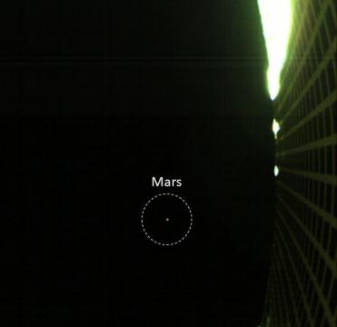 Pale Red Dot: NASA’s MarCO probe snaps first picture of Mars taken by a CubeSat