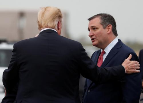 Trump and former rival Ted Cruz rally together in Houston ahead of election