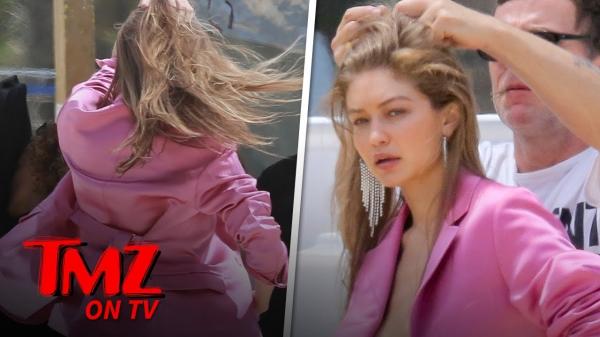 Gigi Hadid Goes Braless in Super Revealing Hot Pink Blazer | TMZ TV