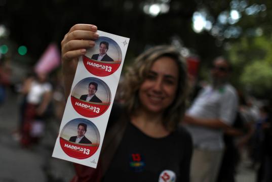 Brazil leftist's hopes of catching Bolsonaro dim on eve of vote