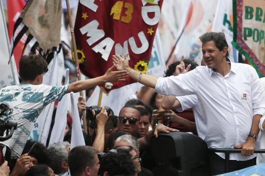 Haddad perde para Bolsonaro em São Paulo e em outras duas capitais do Sudeste