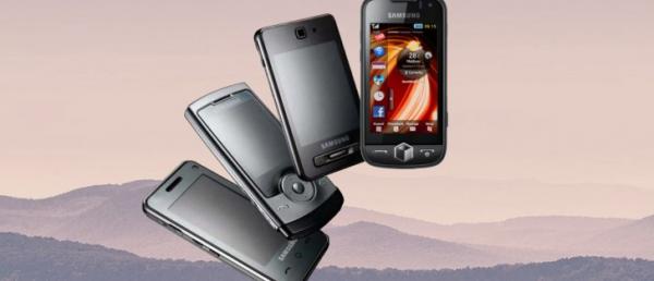 Counterclockwise: Samsung's featurephones came in all shapes and sizes