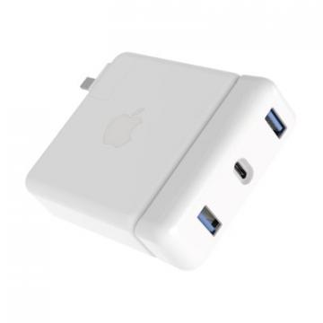 This gadget adds two USB 3.0 ports to Apple’s power adapter