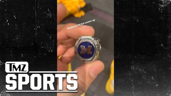 Josh Hart Clowns Lakers Teammate For Michigan RunnerUp Ring, Weakass Ring! | TMZ Sports