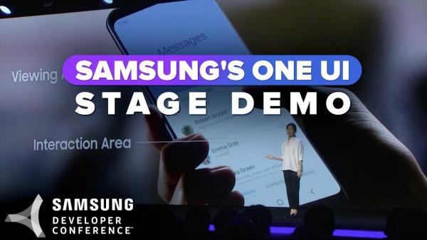 One UI stage demo at Samsungs Developer Conference 2018