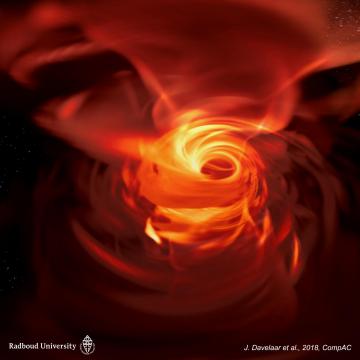 Researchers have created a virtual reality simulation of a supermassive black hole