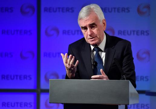 Labour's Mcdonnell says UK parliament will block no-deal Brexit