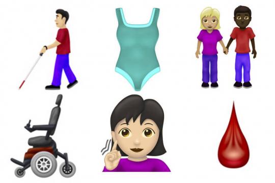 Celulares vão ganhar emojis para menstruação, cadeirantes, surdos e casais gays
