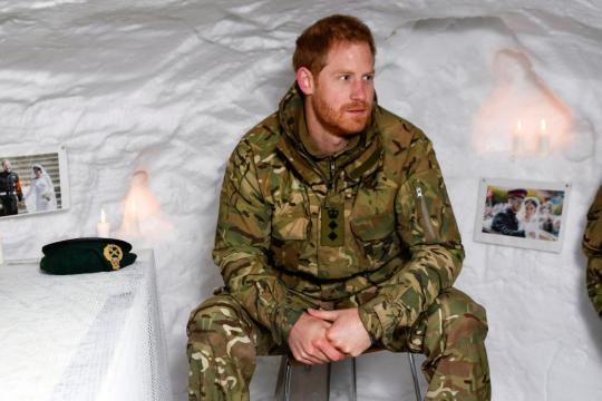 Prince Harry visits marines in the Arctic on Valentine's Day
