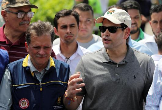 U.S. Senator Rubio warns Venezuela's Maduro not to act against opposition