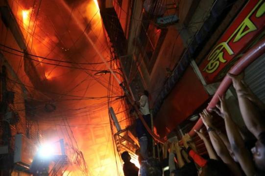 Death toll from Bangladesh building fire rises to 56: fire official