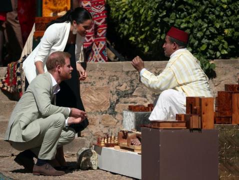 Harry and Meghan dress down to meet children on Morocco trip