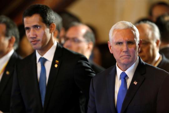 Pence, allies mull new steps against Maduro after aid violence