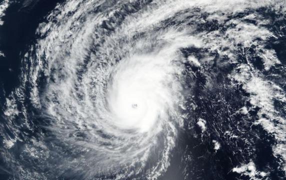 Super Typhoon Wutip's 25 mile-wide eye seen by NASA-NOAA satellite