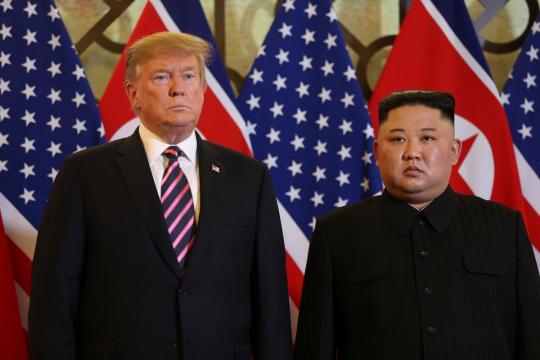 Trump touts rapport with North Korea's Kim at summit, 'satisfied' with talks