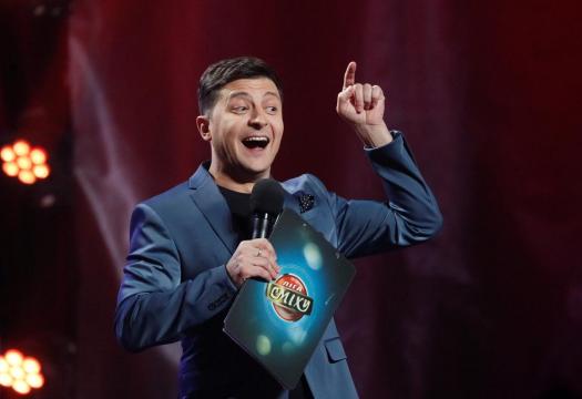 Comedian takes center stage in Ukraine's presidential race