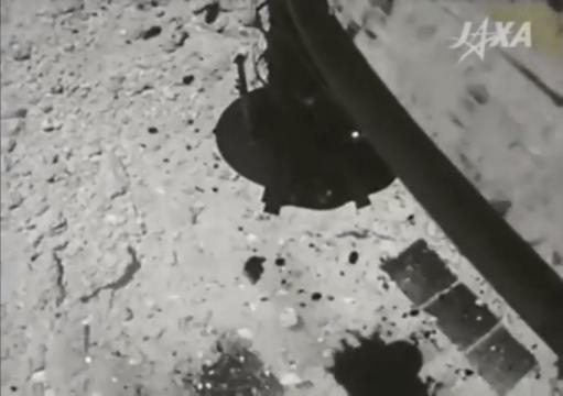 Watch Japan’s Hayabusa 2 probe blast away a blizzard of rocks from an asteroid