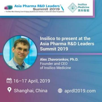 Insilico to present at the Asia Pharma R&D Leaders Summit 2019