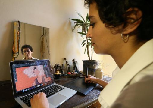 Lebanese illustrator challenges views of Arab women through art