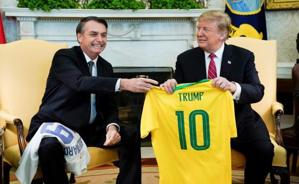 Trump endorses Bolsonaro at White House, mulls bringing Brazil into NATO