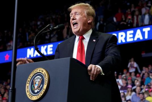 At rally, Trump says Russia probe backers tried to illegally steal power