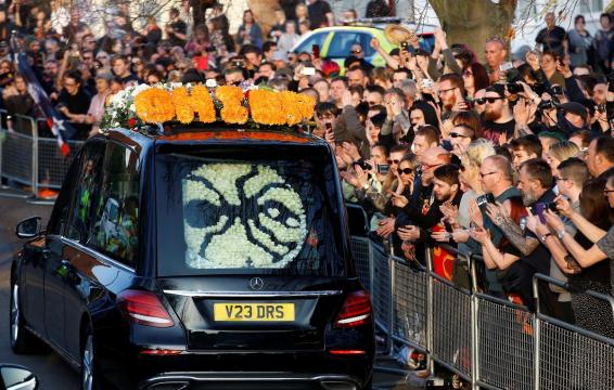 Music and motorbikes mark UK funeral of Prodigy frontman Keith Flint