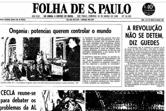 1969: Presidente da Argentina diz que potências querem controlar mundo