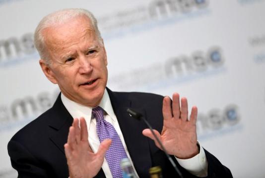 Ex-U.S. Vice President Biden denies inappropriate conduct over alleged kiss