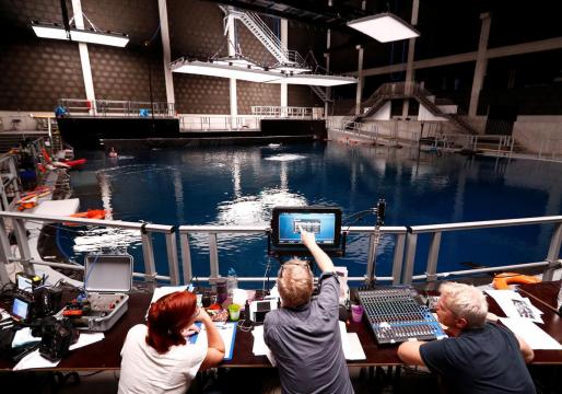 Filming 30 feet down: underwater movie studio opens in Belgium