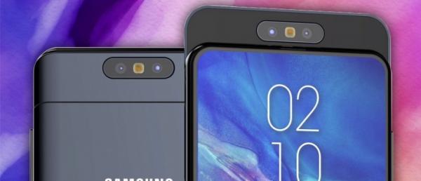 Samsung Galaxy A90 video shows a slider with a rotating camera