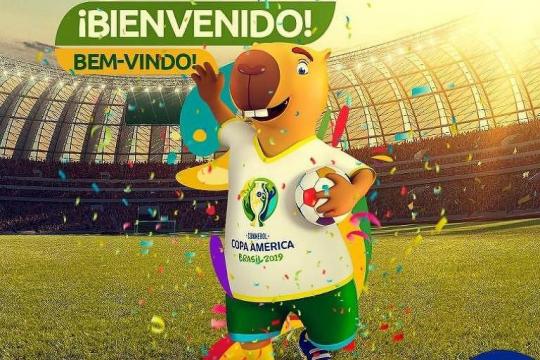 Capivara será mascote da Copa América; torcida definirá o nome