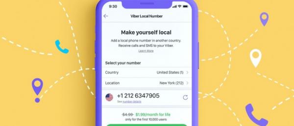 Viber brings virtual local phone numbers for US, Canada, and the UK