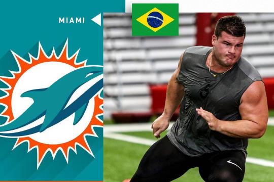 Brasileiro assina com Miami Dolphins e pode ser 2º do país na NFL