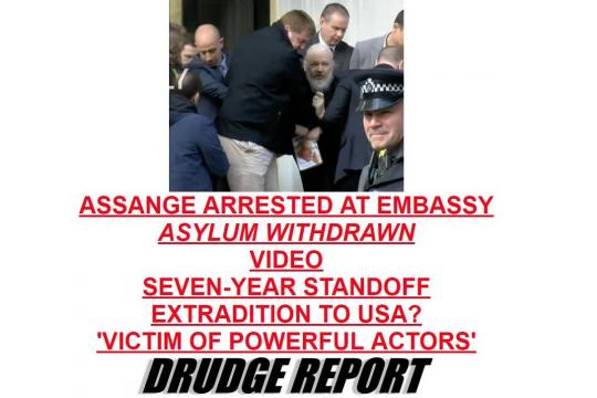 Canal russo foi único a acompanhar prisão de Assange
